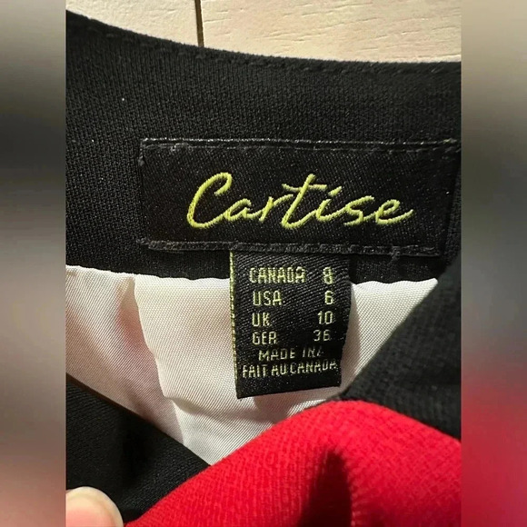 Cartise Red/Black/White Dress- size 6 - Picture 3 of 7